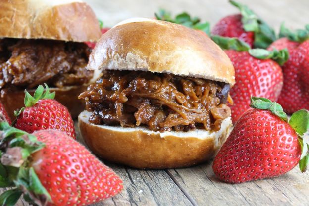 Slow cooker strawberry-chipotle BBQ pulled pork