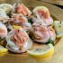 Smoked salmon and egg oatcake canapés