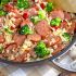 SMOKED SAUSAGE & CHEESY RICE