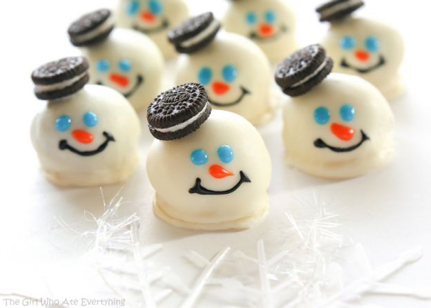 Melted Snowman Oreo Balls