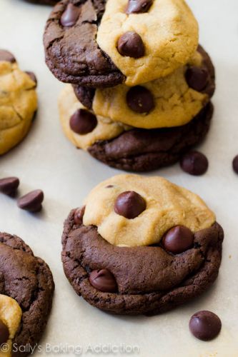 Soft-Baked Peanut Butter Chocolate Swirl Cookies