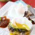 Southwestern Eggs Benedict with Black Bean Spread, Avocado, and Salsa
