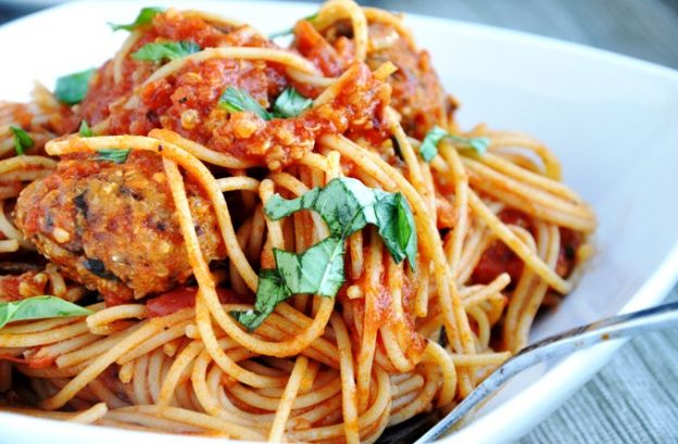 Spaghetti with Vegetarian Quinoa Meatballs