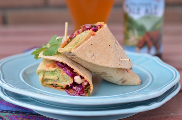 Spicy Avocado And White Bean Wraps