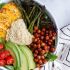 Spicy BBQ Chickpea and Crispy Polenta Bowls with Asparagus + Ranch Hummus