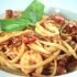 Spicy Prawn and Squid Linguini with Tomato and Basil Sauce
