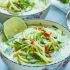 Spicy Sriracha lime chicken zoodle soup