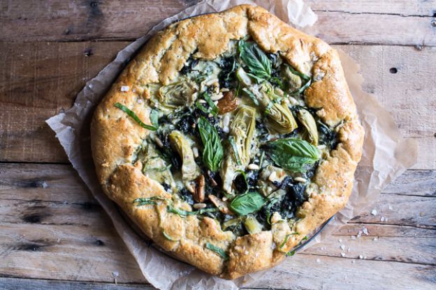 Spinach and Artichoke Galette