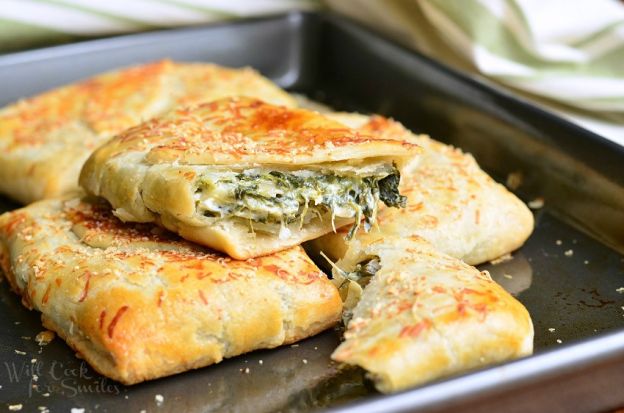 Spinach artichoke hand pies