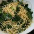 Spaghettini with spinach, garlic and lemon
