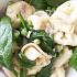 Spinach and pea tortllini