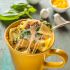 Spinach ricotta lasagna in a mug