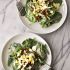 Spinach salad with bacon and eggs