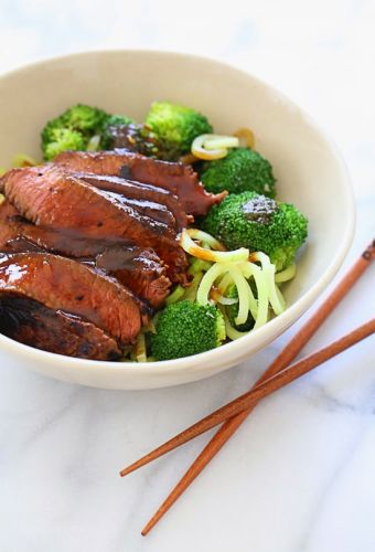 Spiralized Shanghai beef and broccoli