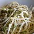 Celeriac pasta with walnut and apple sauce