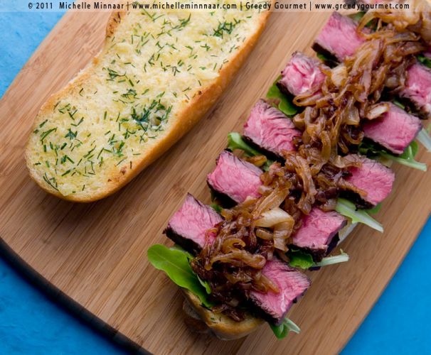 Steak and Caramelized Onion Sandwiches