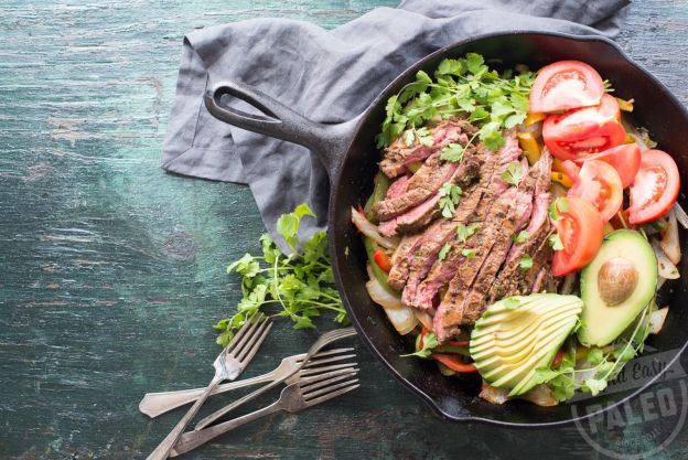 Skirt steak fajitas