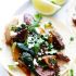 Steak, Poblano and Mushroom Tacos