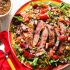 Steak Salad with Quinoa, Strawberries and Ginger Sauce