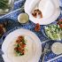 Steak Tacos with Salsa and Feta Guacamole