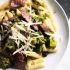 Steak and Blue Cheese Pasta with Roasted Broccoli