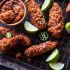 Sticky Mango Curry Oven-Baked Boneless Wings