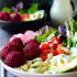 Baked Beet Falafel Vegan Quinoa Bowl