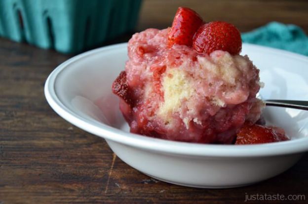 Stove-top strawberry dumplings