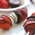 Strawberry brownie skewers