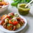 Strawberry Caprese with pistachio pesto