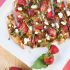 Strawberry flatbread with balsamic onions and goat cheese