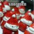 Strawberry Snowmen