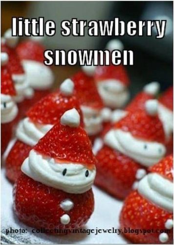 Strawberry Snowmen