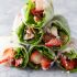 Strawberry spinach spring rolls