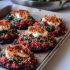 Stuffed portobello mushrooms with crispy goat cheese