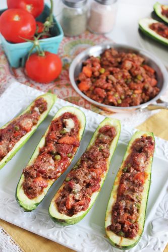 Italian stuffed zucchini boats