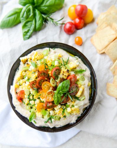 Summer Garden Whipped White Bean Dip