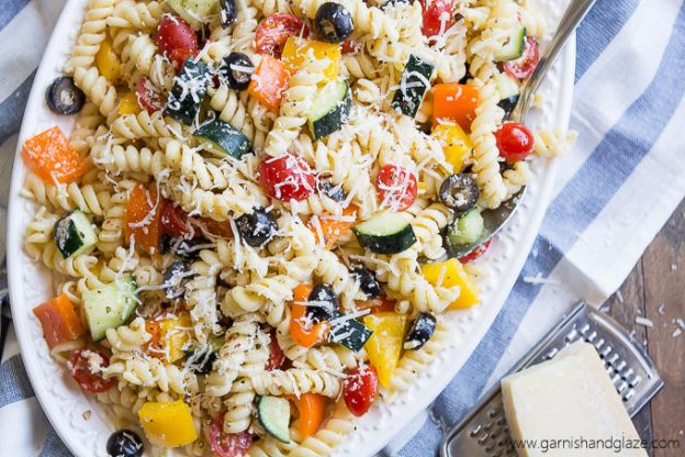Summer veggie pasta salad