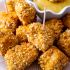 Pretzel crusted chicken bites