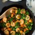 Sweet Potato, Kale and Shrimp Skillet