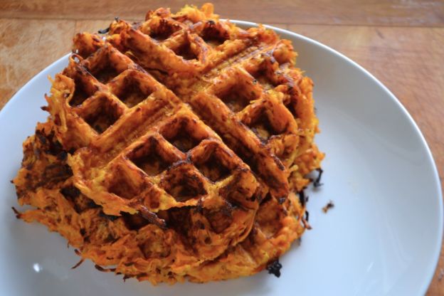 Sweet Potato Latke Waffles