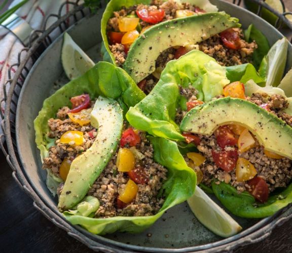 Walnut Mushroom Taco Lettuce Wraps