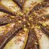 Caramelized pear and chocolate tart