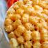 Roasted veggies tater tots mac and cheese