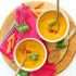 Creamy thai carrot soup with basil