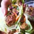 Thai meatball lettuce wraps