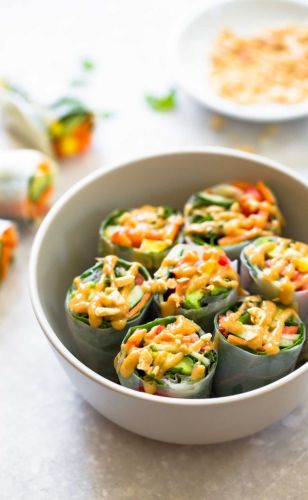 Thai Summer Rolls with Peanut Sauce