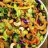 Thai cashew chopped salad with a ginger peanut sauce