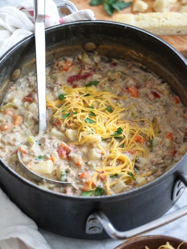 Cheeseburger soup