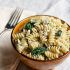 Rotini with blue cheese and spinach